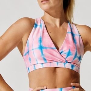 Carbon38 X EleVen by Venus Williams Cross Tennis Plaid Sports Bra S